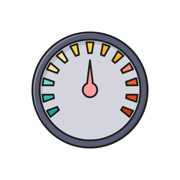 Mesure Vectoriel Couleur Plate Icône — Image vectorielle