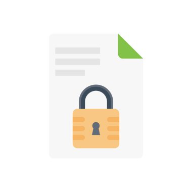 belge vektörü düz renk simgesi