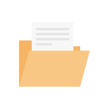 dosya vektörü düz renk simgesi