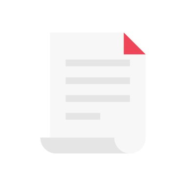 belge vektörü düz renk simgesi