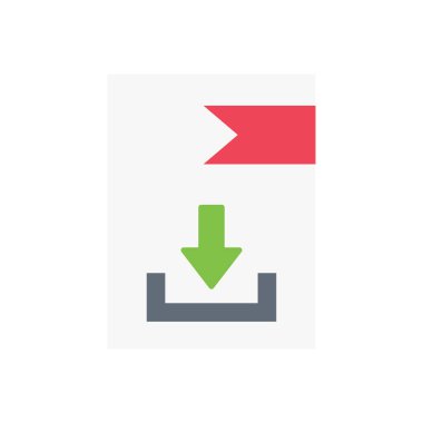 dosya vektörü düz renk simgesi