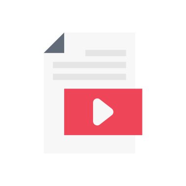 dosya vektörü düz renk simgesi