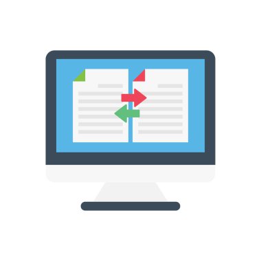 değişim vektörü düz renk simgesi