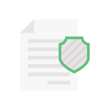 güvenlik vektörü düz renk simgesi