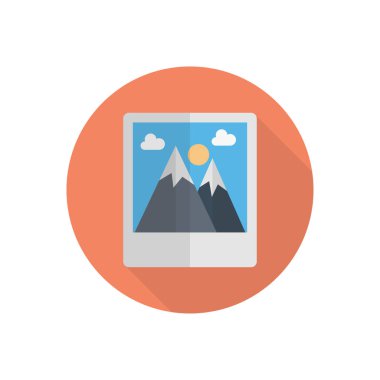 fotoğraf vektörü düz renk simgesi