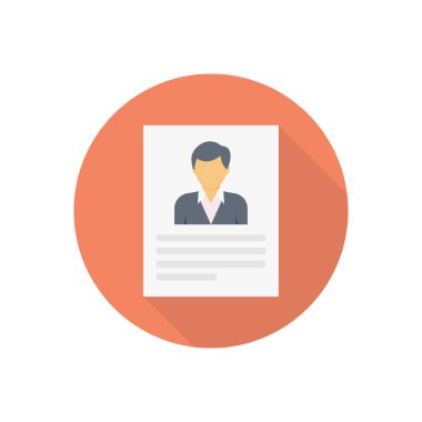 CV vektör düz renk simgesi