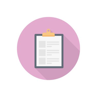 belge vektörü düz renk simgesi