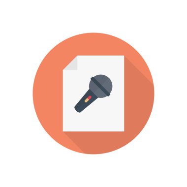 belge vektörü düz renk simgesi