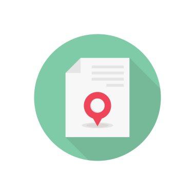 dosya vektörü düz renk simgesi