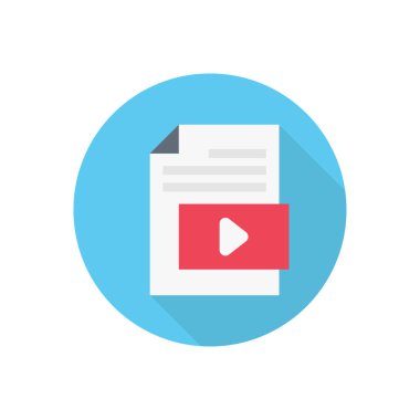 dosya vektörü düz renk simgesi