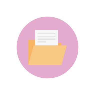 dosya vektörü düz renk simgesi