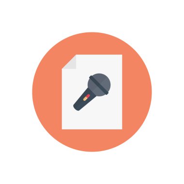 belge vektörü düz renk simgesi