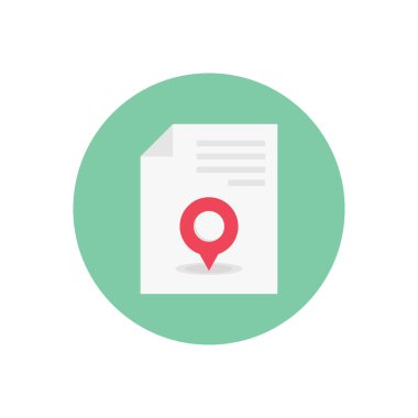 dosya vektörü düz renk simgesi