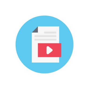 dosya vektörü düz renk simgesi