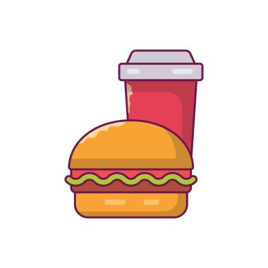 Soğuk içecek vektör düz renk simgesi