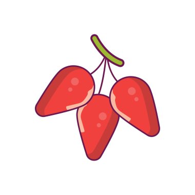 meyve vektörü düz renk simgesi