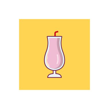 içecek vektörü düz renk simgesi