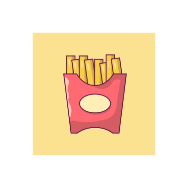 abur cubur vektörü düz renk simgesi