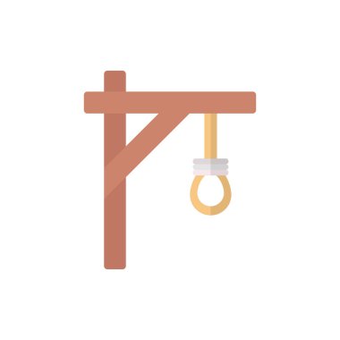 ölüm ipi vektörü düz renk simgesi