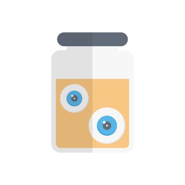 korkutucu vektör düz renk simgesi