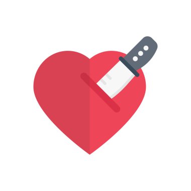 bıçak vektörü düz renk simgesi