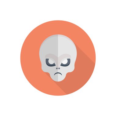 canavar vektör düz renk simgesi