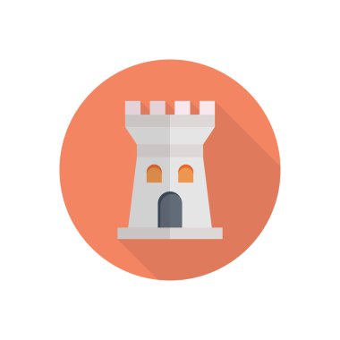 kale vektörü düz renk simgesi