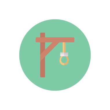 ölüm ipi vektörü düz renk simgesi