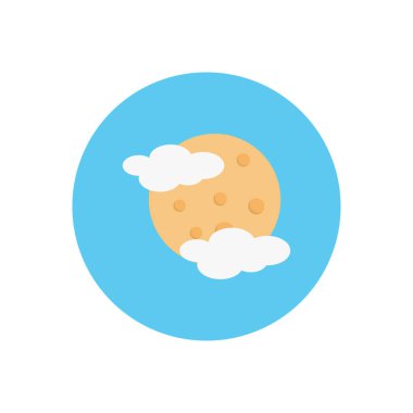 bulut vektörü düz renk simgesi