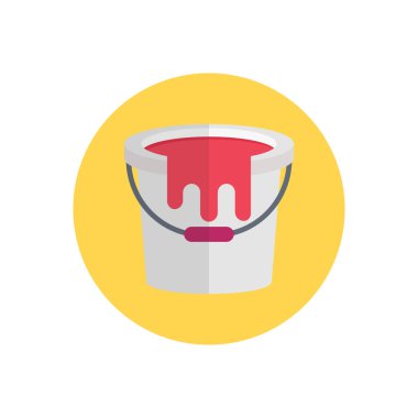 kova vektörü düz renk simgesi