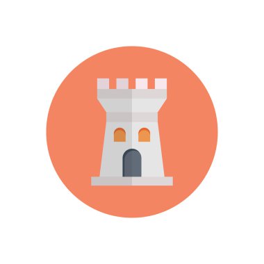 kale vektörü düz renk simgesi