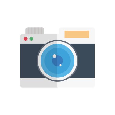 fotoğraf vektörü düz renk simgesi