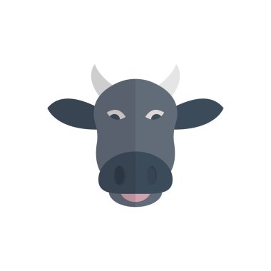 yüz vektörü düz renk simgesi