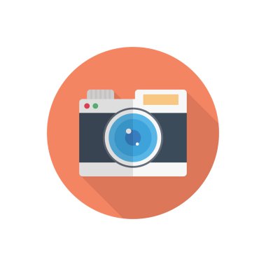 fotoğraf vektörü düz renk simgesi