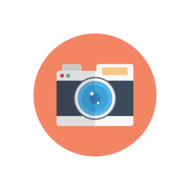 fotoğraf vektörü düz renk simgesi