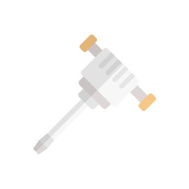 makine vektörü düz renk simgesi