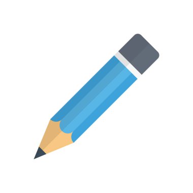 kalem vektörü düz renk simgesi