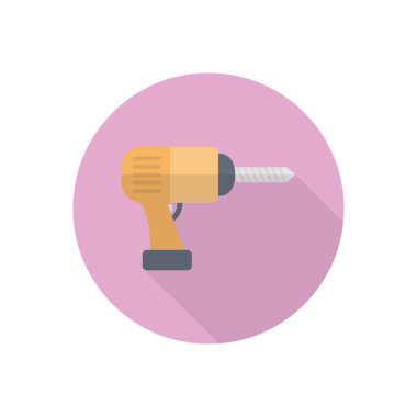 makine vektörü düz renk simgesi