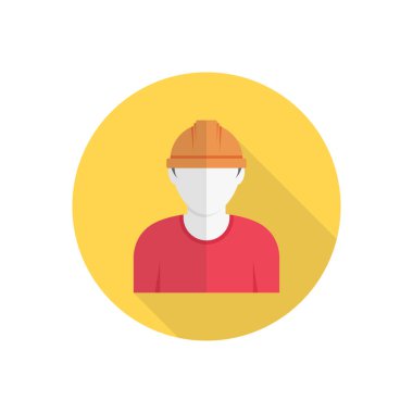 Mühendis vektör düz renk simgesi