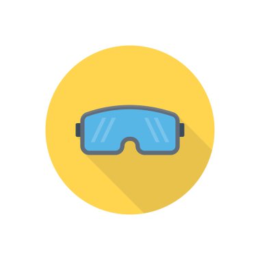 gözlük vektör düz renk simgesini