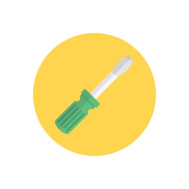 onarım vektörü düz renk simgesi