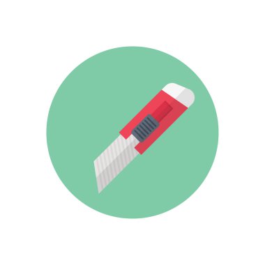 vektör düz renk simgesini kes