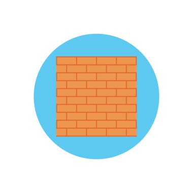 tuğla vektör düz renk simgesi