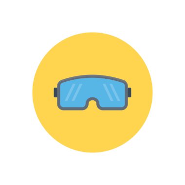 gözlük vektör düz renk simgesini