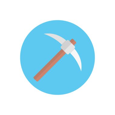 kazı vektörü düz renk simgesi