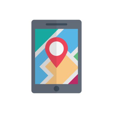 mobil vektör düz renk simgesi