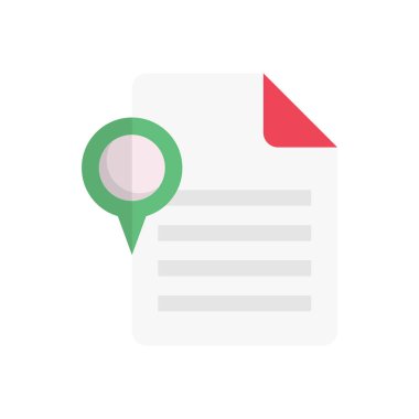 dosya vektörü düz renk simgesi