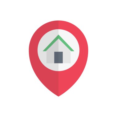 konum vektörü düz renk simgesi