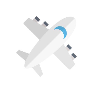 uçuş vektörü düz renk simgesi