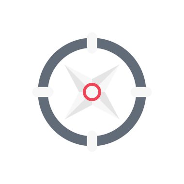 Yön vektör düz renk simgesi